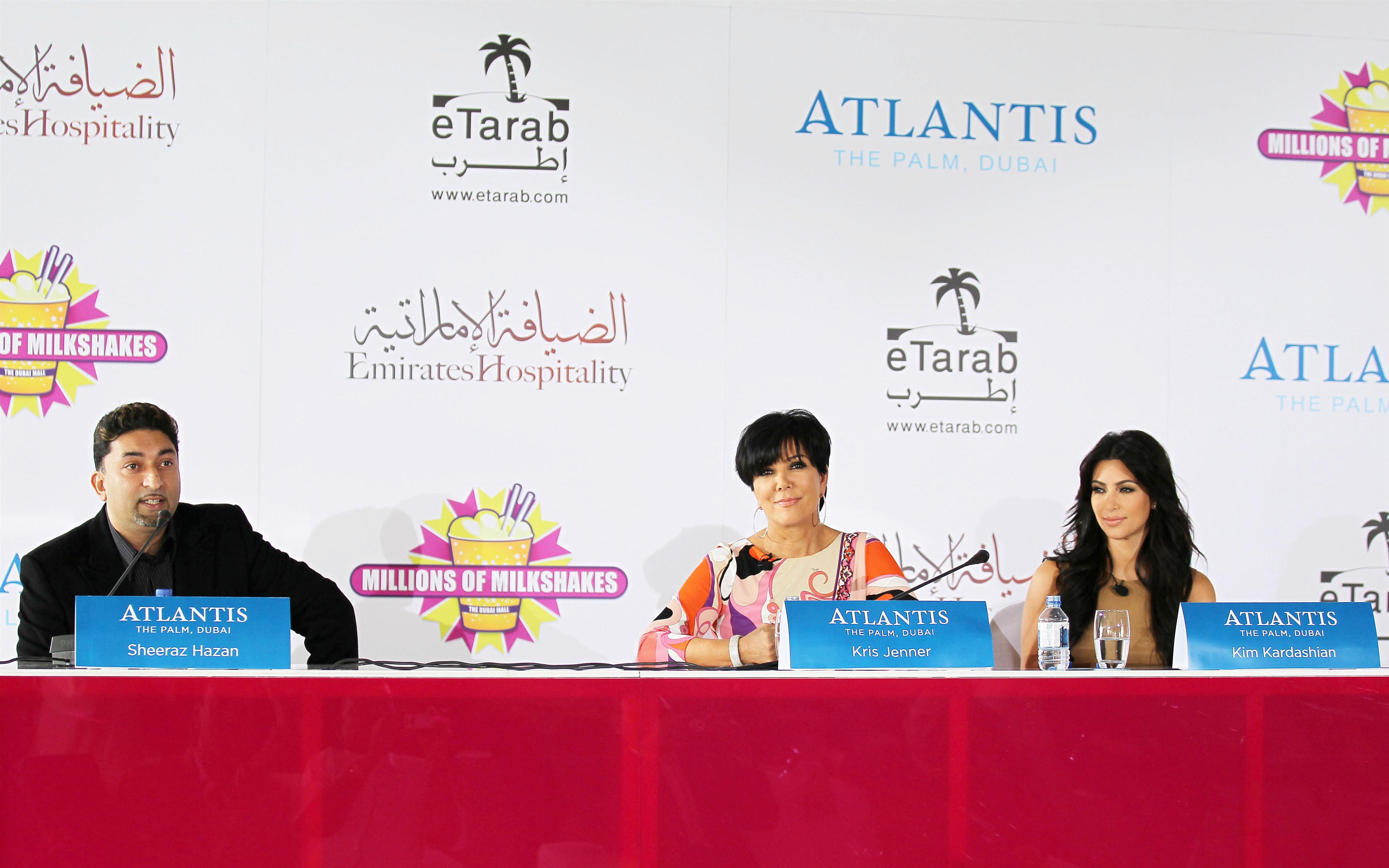 Kim Kardashian and Kris Jenner at the press conference for the launch of Millions Of Milkshakes | Picture 101741